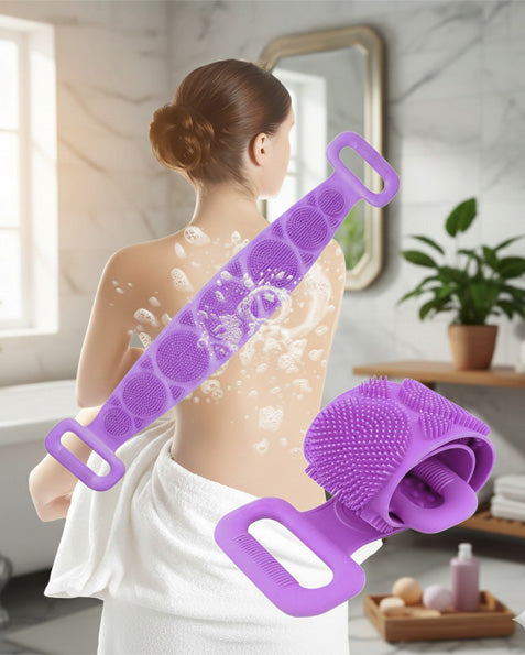 Silicone Body Back Scrubber Double Side Bathing Brush