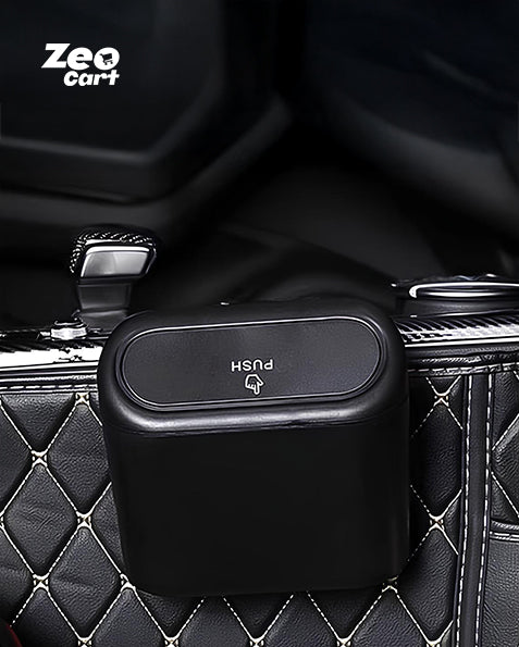 Mini Car Trash Can with Lid, Waterproof Car Trash Bin Storage Box
